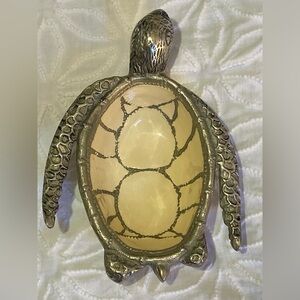 Mud Pie Brand Metal and Enamel Turtle Dish